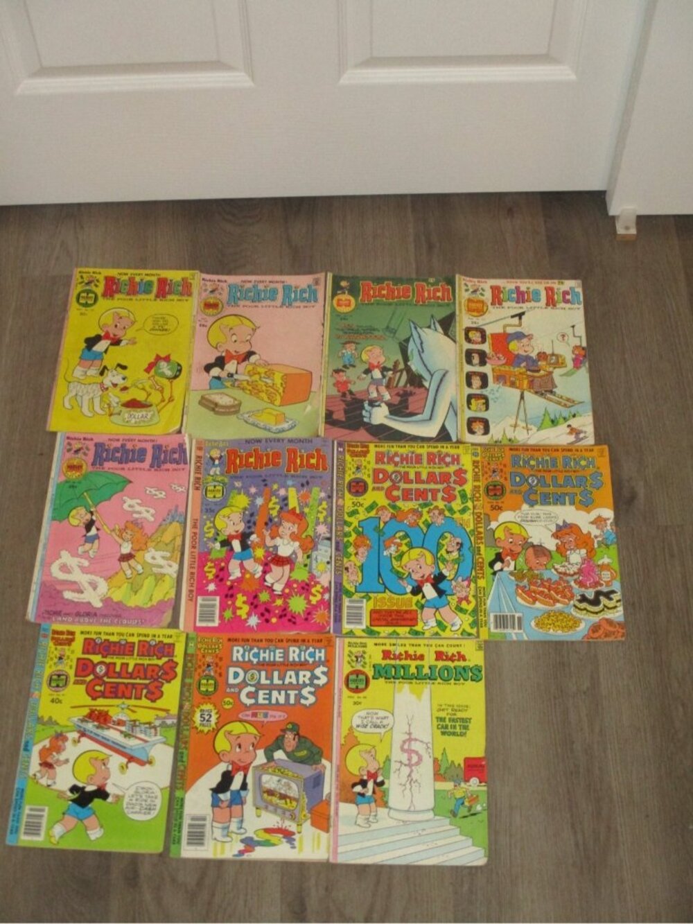 Harvey Richie Rich Lot of 11 Vintage Comic Books Dollars Millions Poor Little